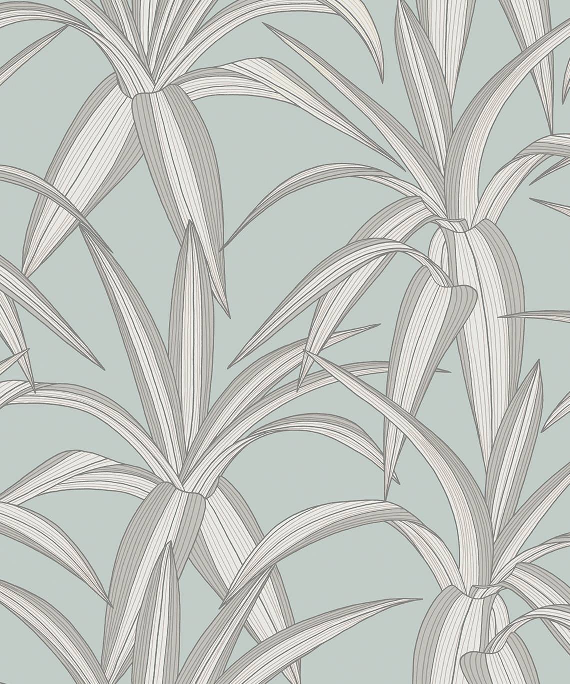 Tossed Cradle Plant Vinyl Wallpaper