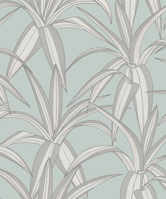 Tossed Cradle Plant Vinyl Wallpaper