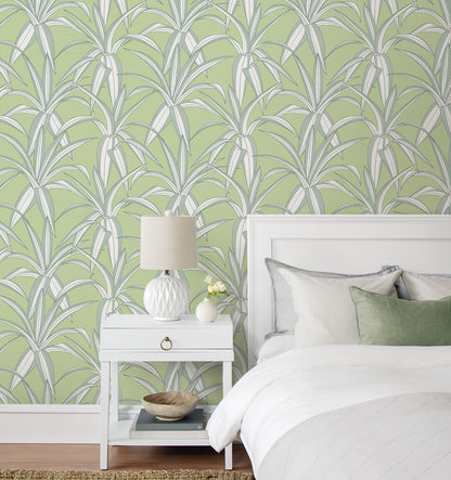 Tossed Cradle Plant Vinyl Wallpaper