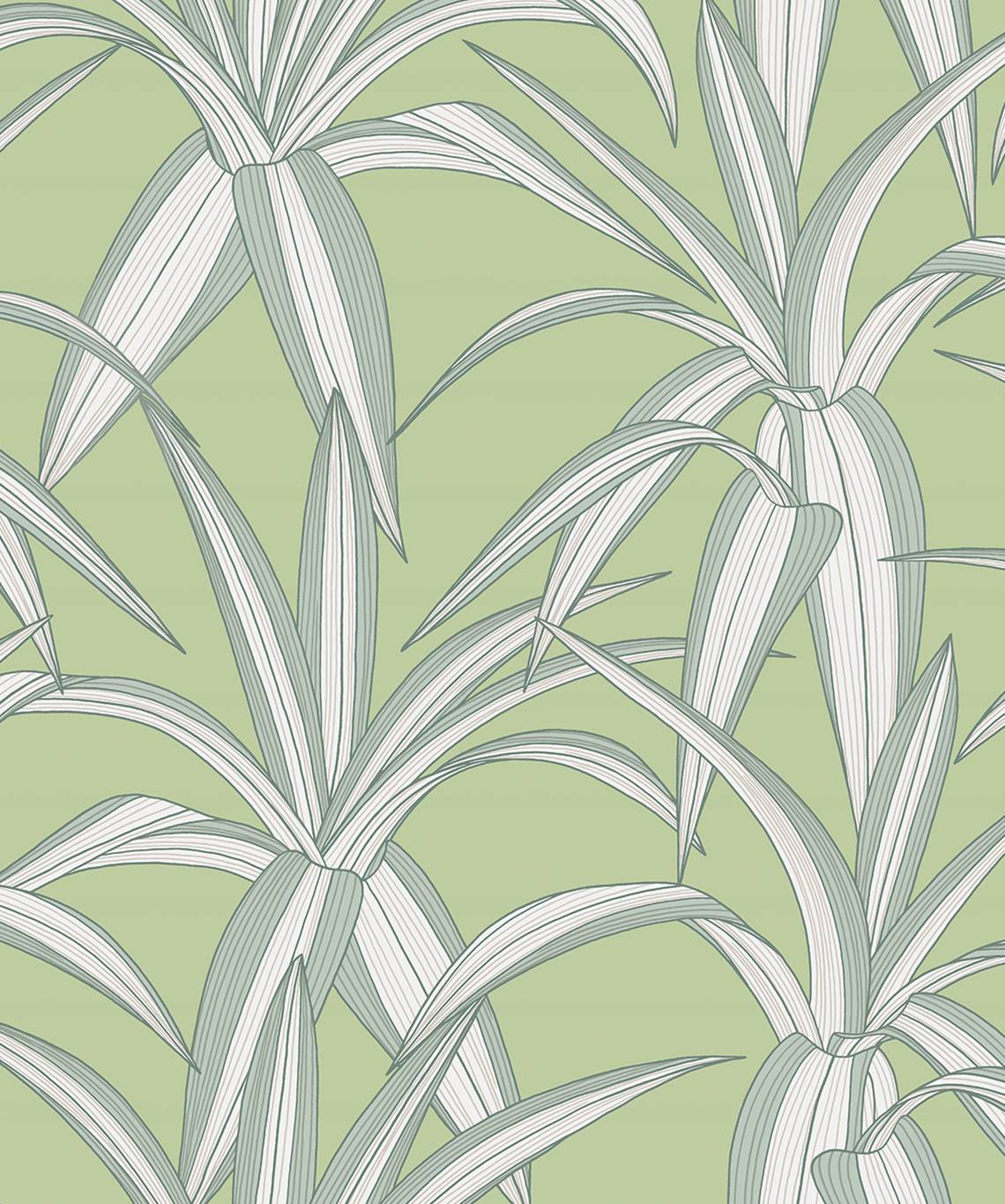 Tossed Cradle Plant Vinyl Wallpaper