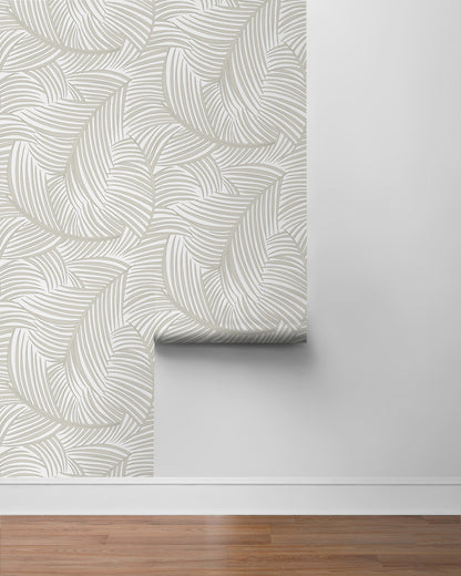 Tossed Palm Fronds Vinyl Wallpaper