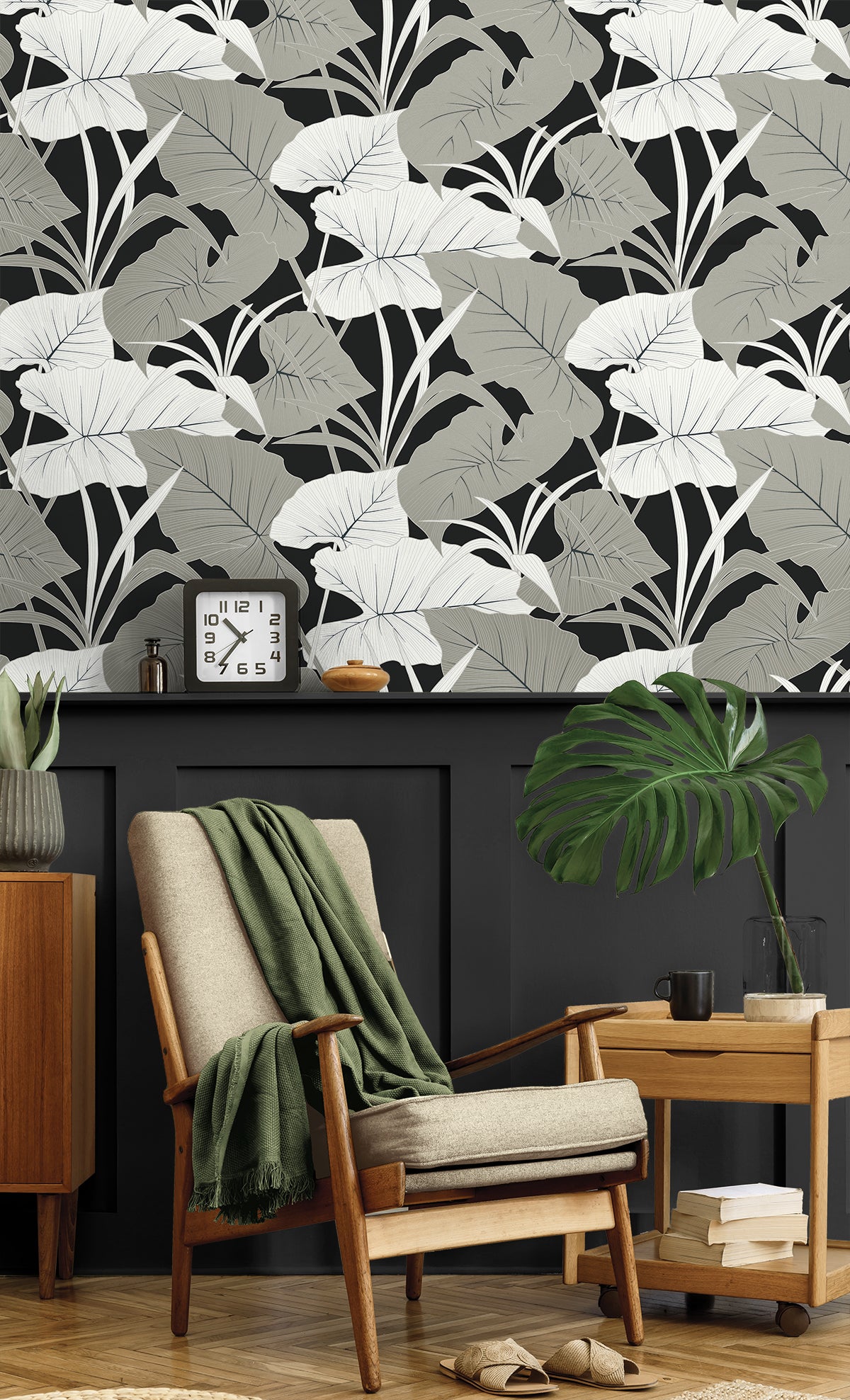 Elephant Leaves Vinyl Wallpaper