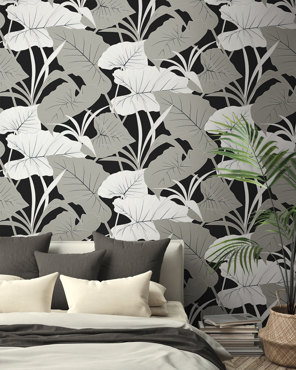 Elephant Leaves Vinyl Wallpaper