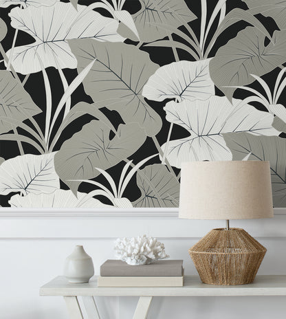 Elephant Leaves Vinyl Wallpaper