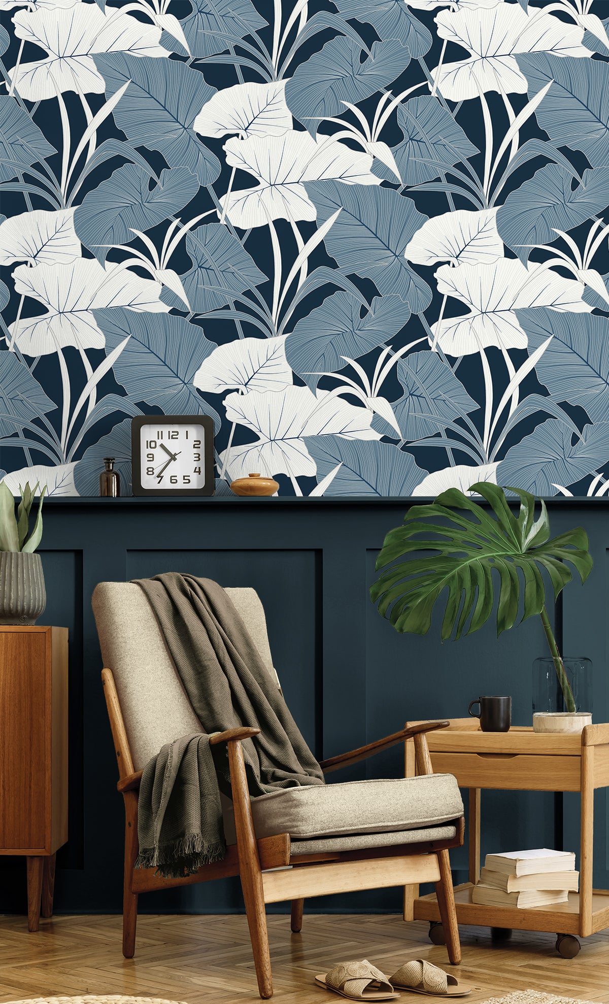 Elephant Leaves Vinyl Wallpaper