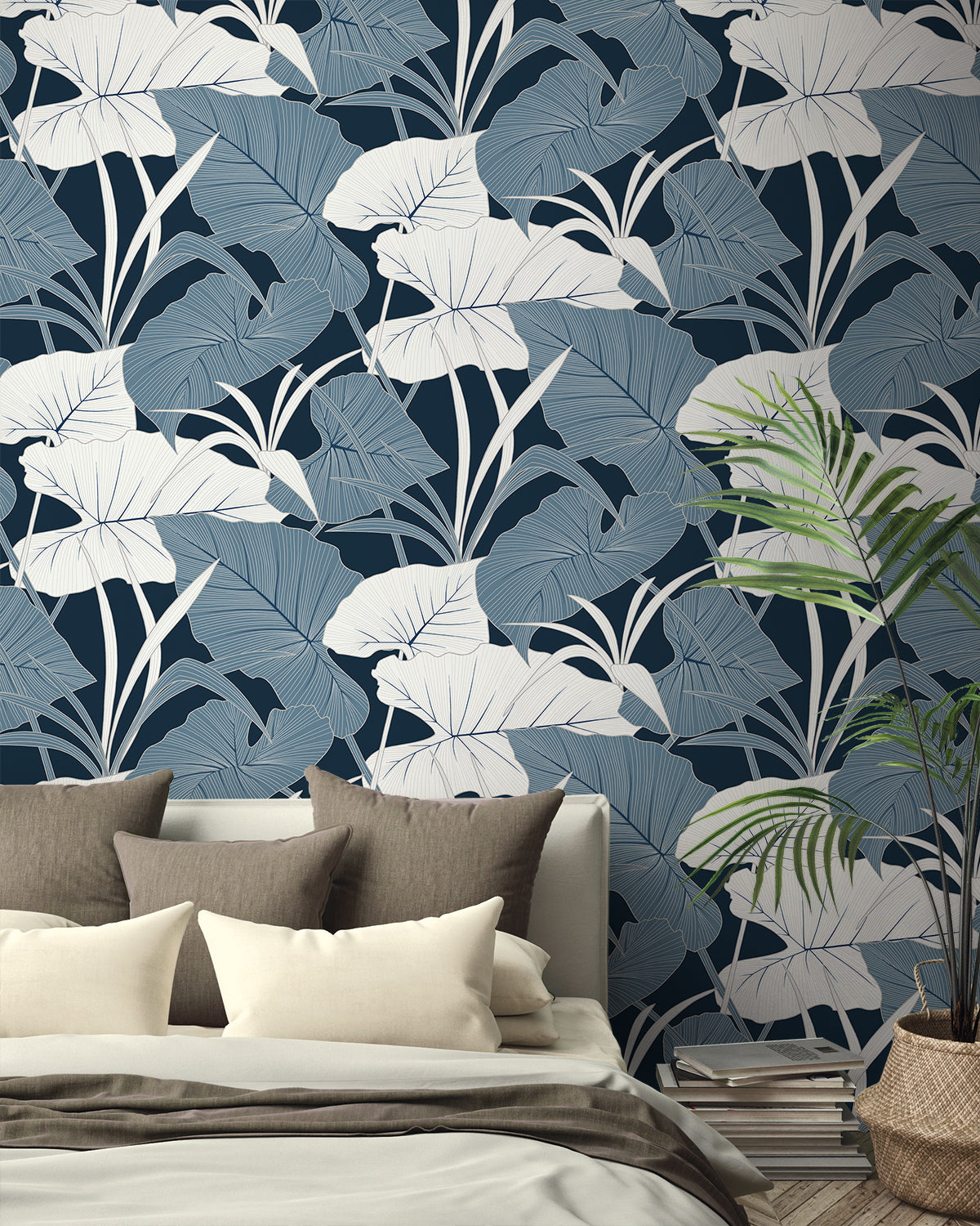 Elephant Leaves Vinyl Wallpaper