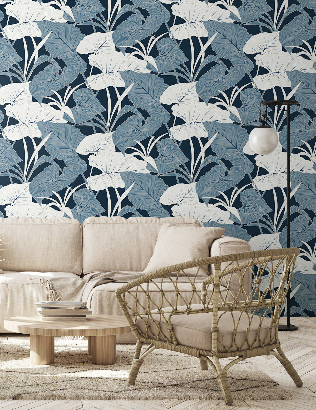 Elephant Leaves Vinyl Wallpaper