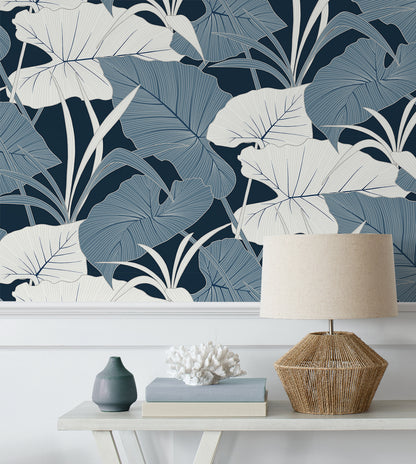 Elephant Leaves Vinyl Wallpaper