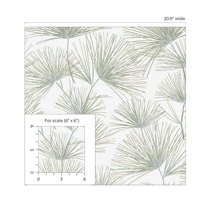 Pine Needles Vinyl Wallpaper