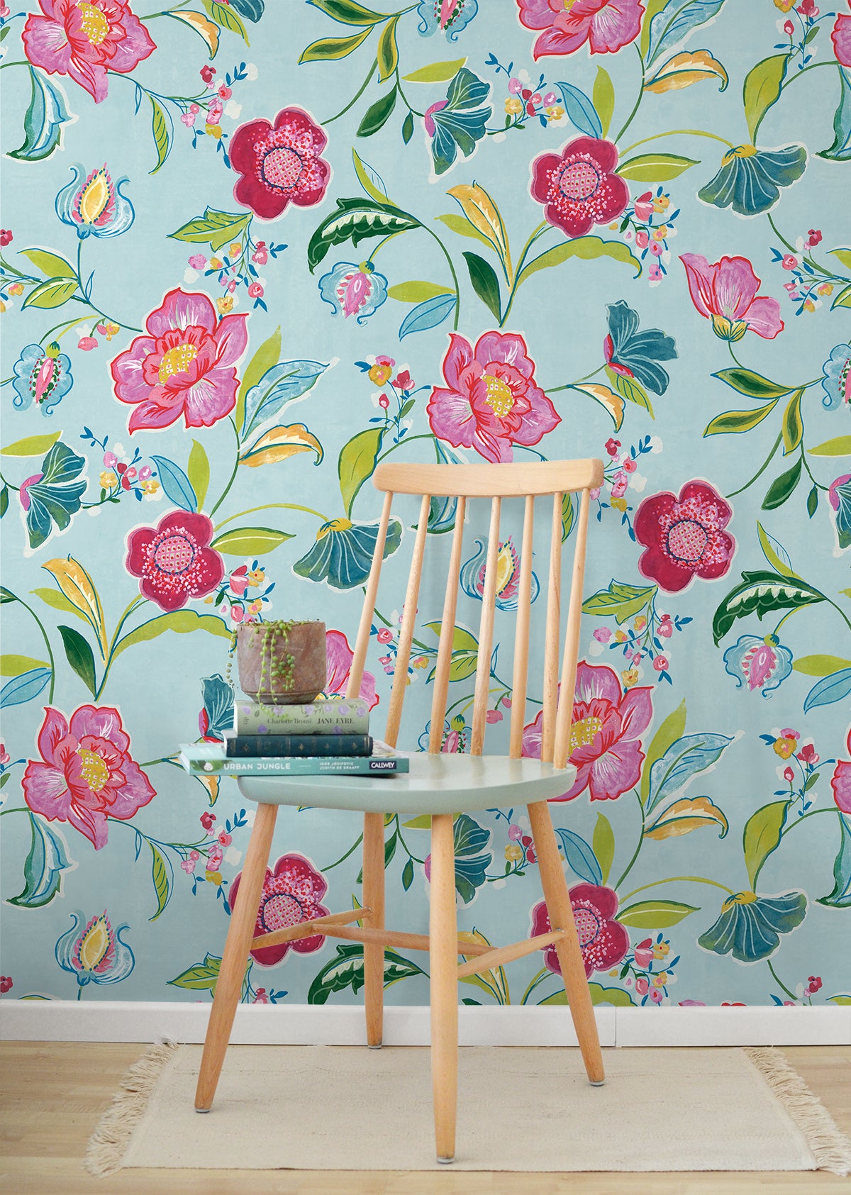 Painterly Floral Vinyl Wallpaper