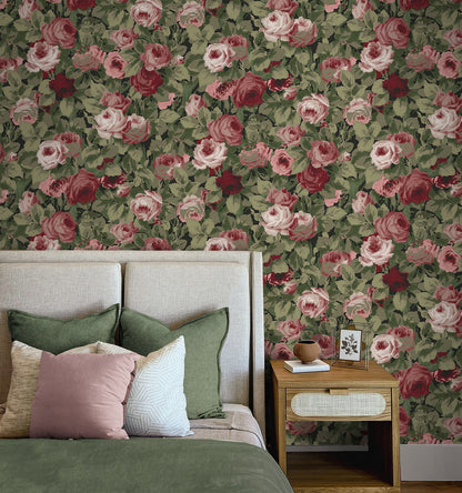 Rose Garden Vinyl Wallpaper