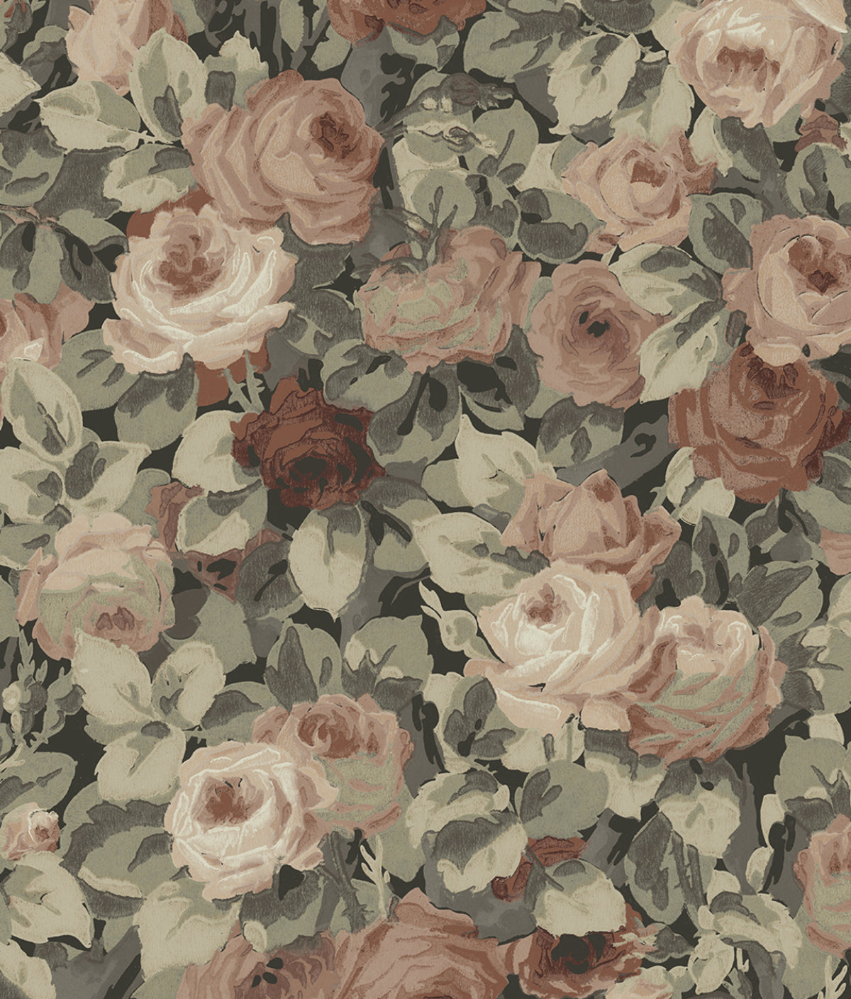 Rose Garden Vinyl Wallpaper