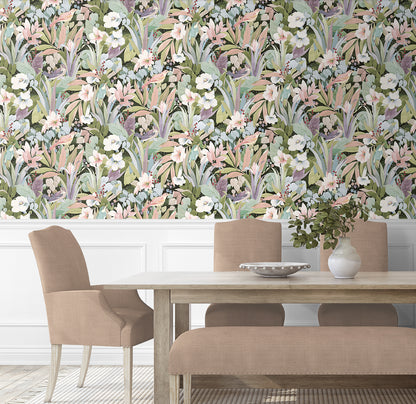 Blossoming Birds Vinyl Wallpaper