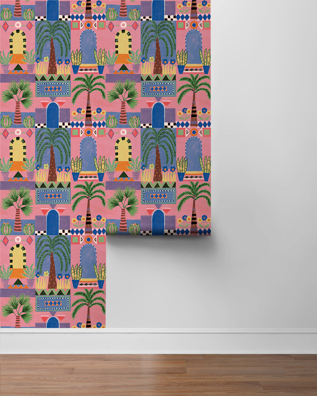 Tropical Facade Vinyl Wallpaper