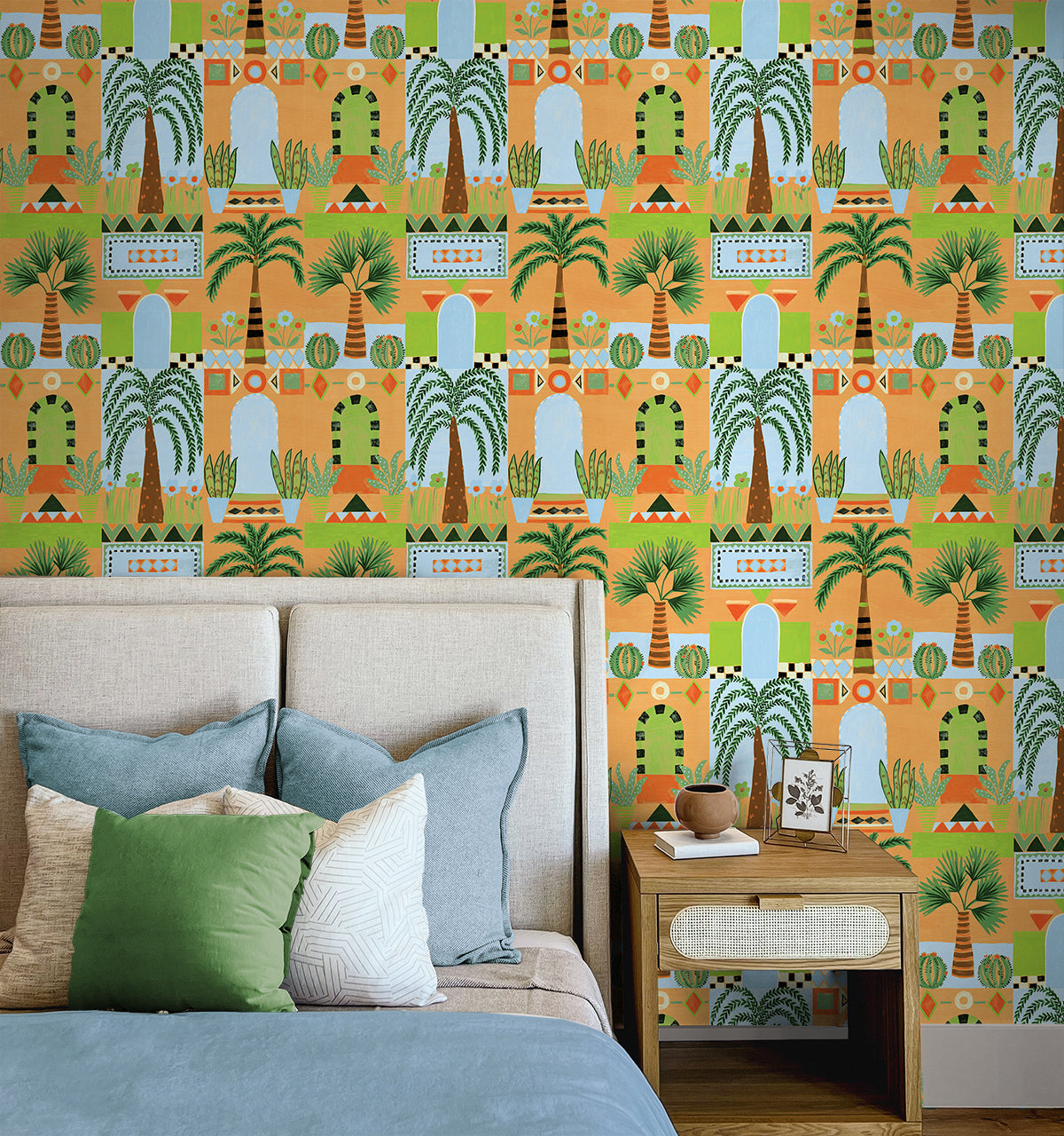 Tropical Facade Vinyl Wallpaper