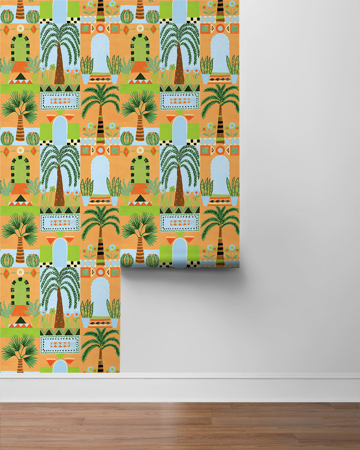 Tropical Facade Vinyl Wallpaper