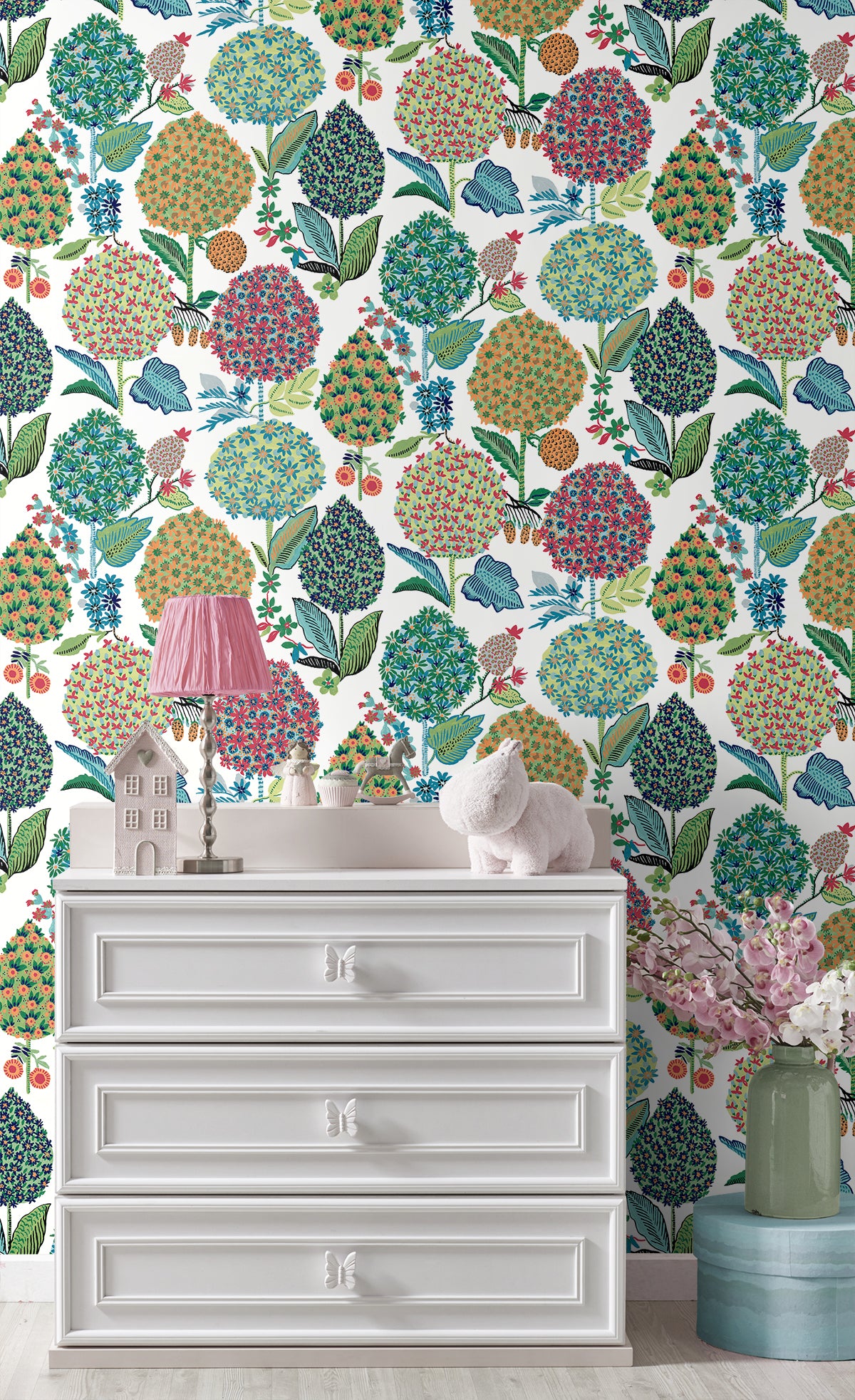 Blooming Bulbs Vinyl Wallpaper