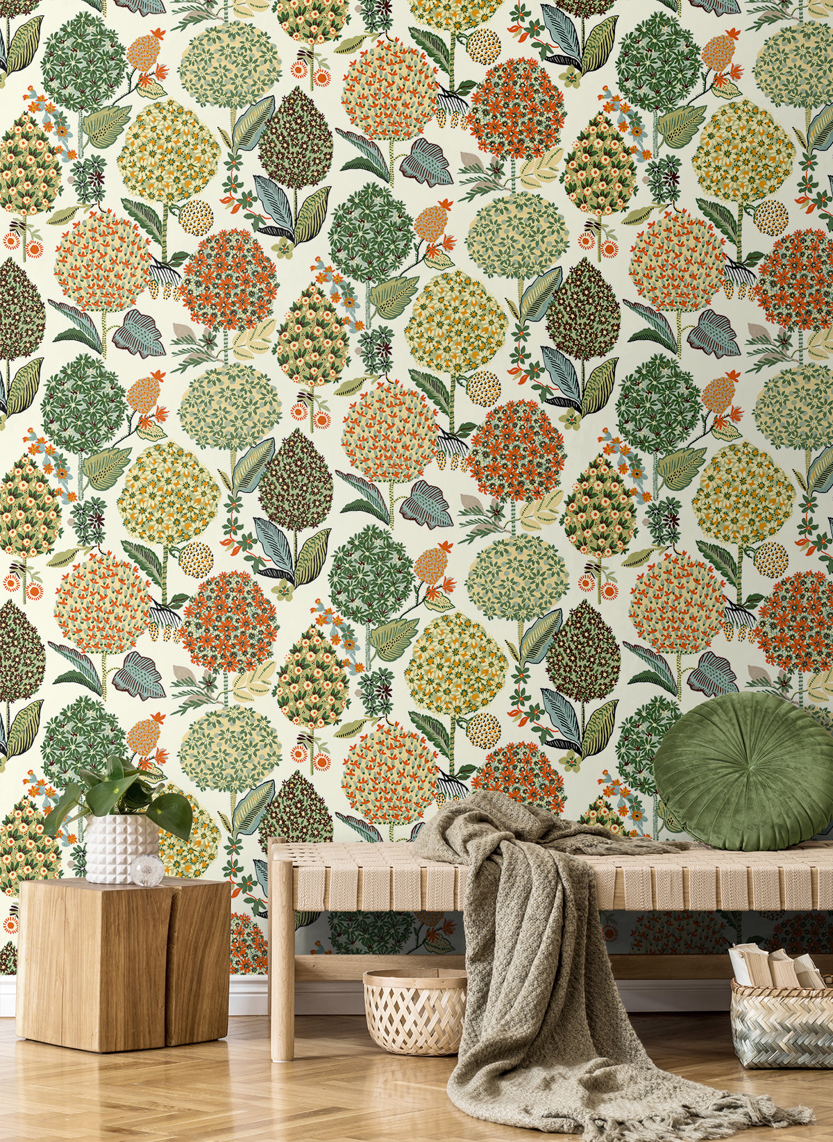 Blooming Bulbs Vinyl Wallpaper