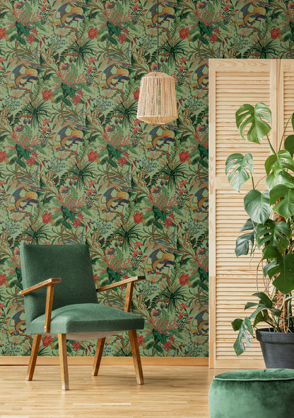 Tropical Canopy Vinyl Wallpaper