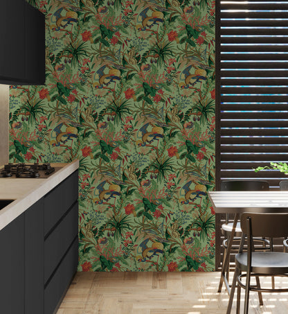 Tropical Canopy Vinyl Wallpaper