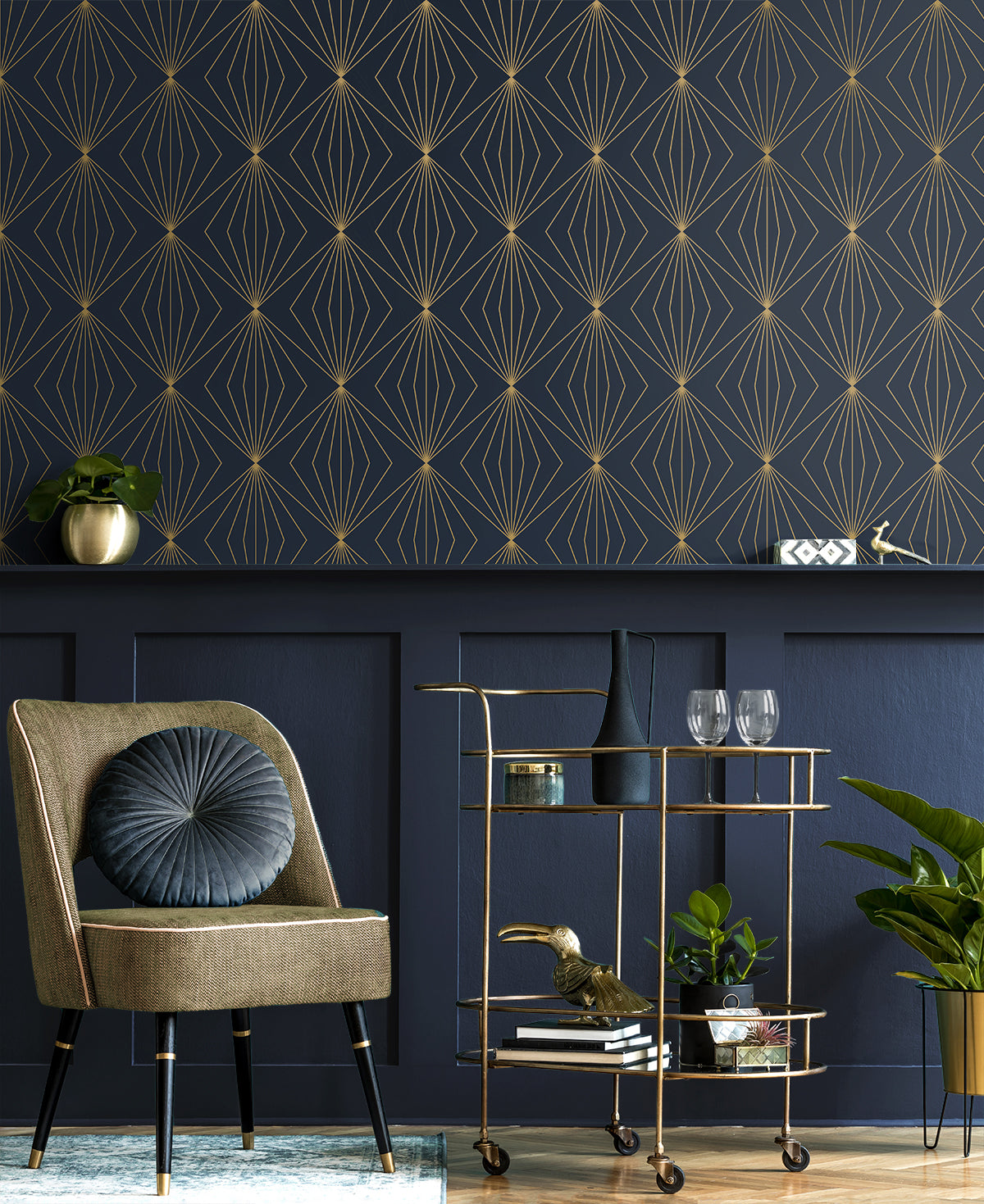 Gem Geometric Vinyl Wallpaper