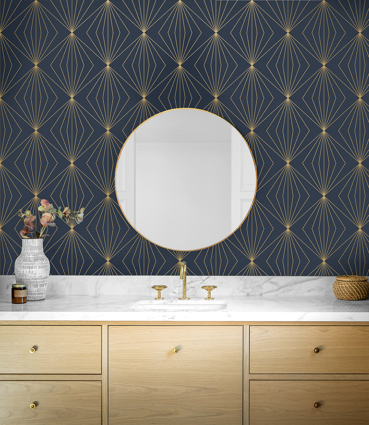 Gem Geometric Vinyl Wallpaper