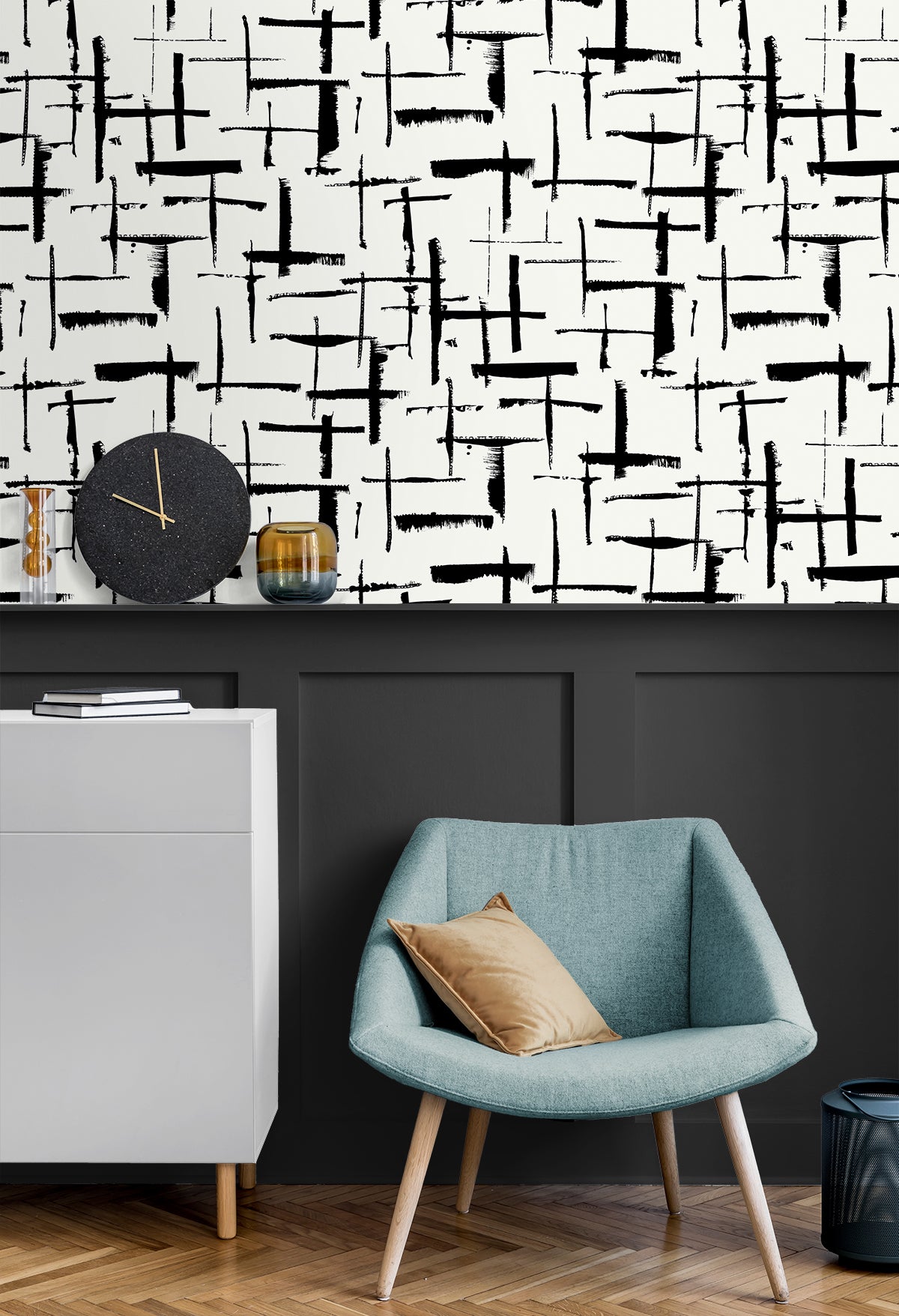 Crosshatch Abstract Vinyl Wallpaper