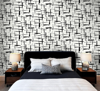 Crosshatch Abstract Vinyl Wallpaper