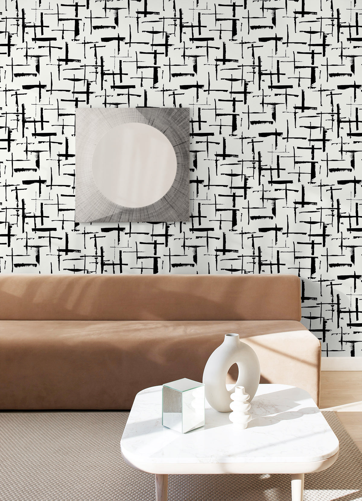 Crosshatch Abstract Vinyl Wallpaper