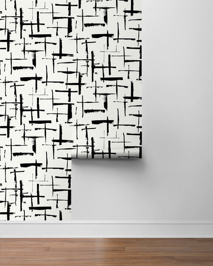 Crosshatch Abstract Vinyl Wallpaper