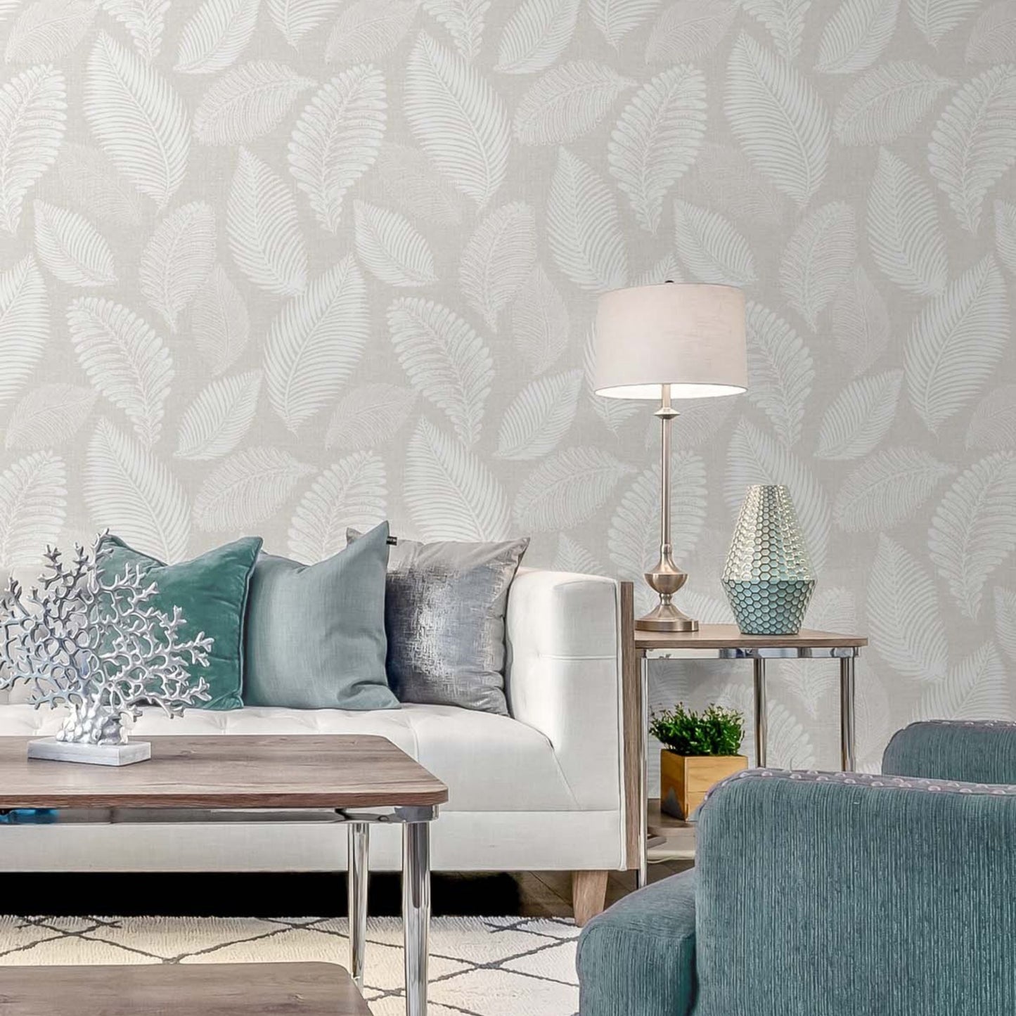 Botanical Tossed Leaves Non-Pasted Wallpaper