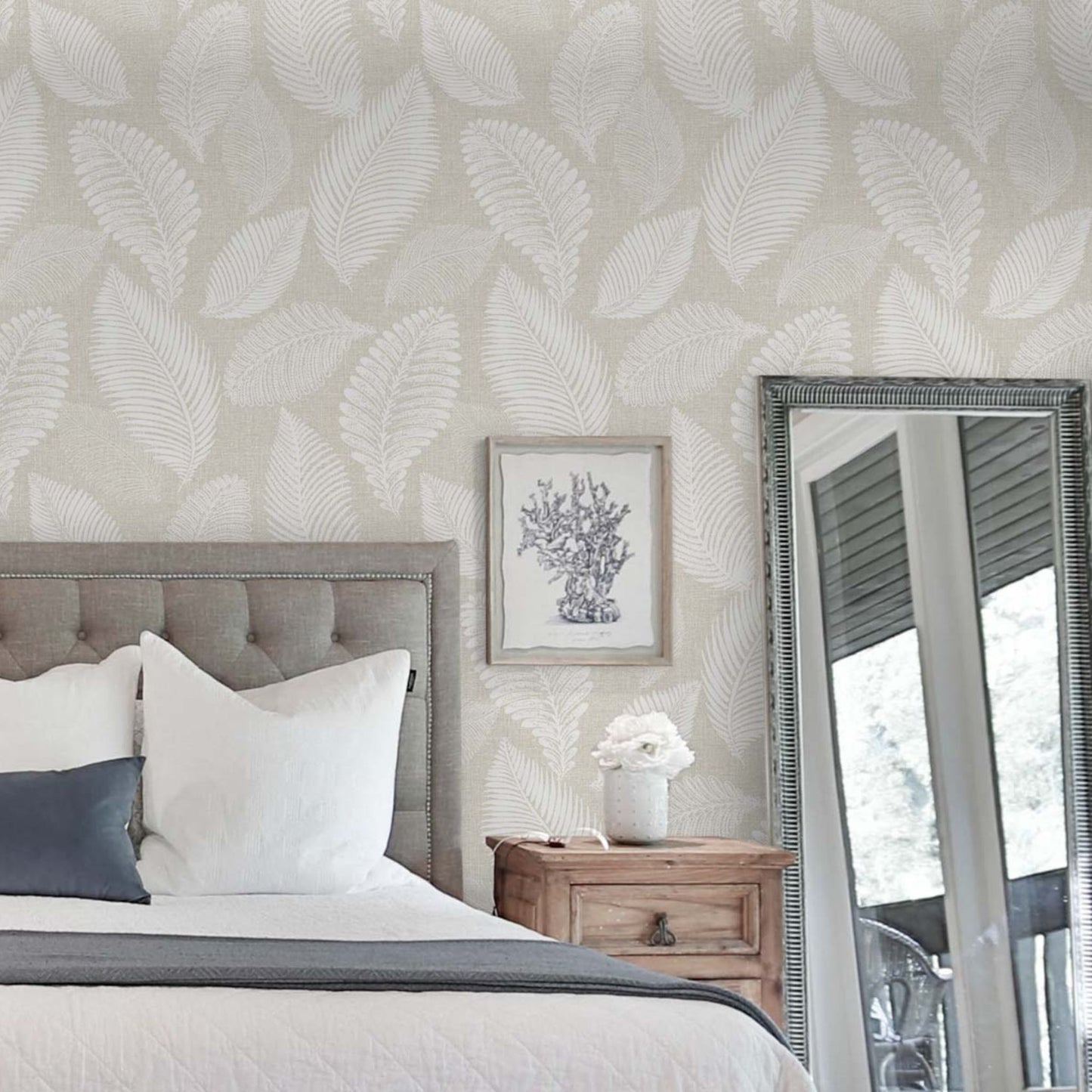 Botanical Tossed Leaves Non-Pasted Wallpaper