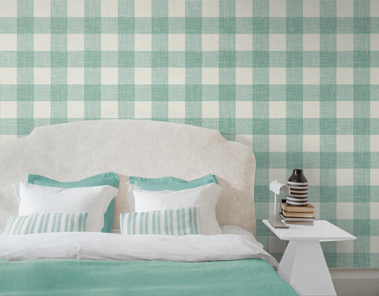 Fairfield, Bebe Gingham, 27 in. x 27 ft. = 60.75 sq. ft, Wallpaper Roll