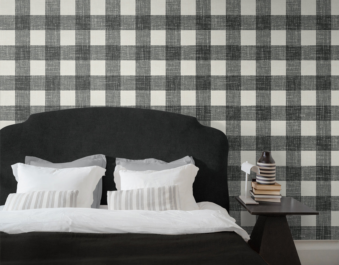 Fairfield, Bebe Gingham, 27 in. x 27 ft. = 60.75 sq. ft, Wallpaper Roll