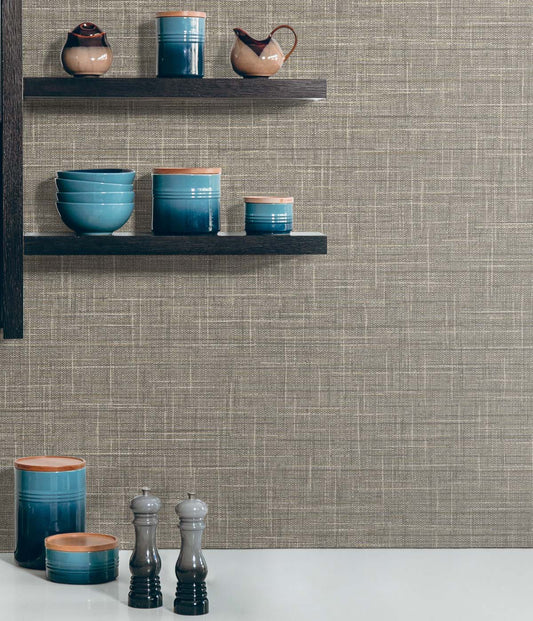 Dunkirk, Grasmere Weave, 27 in. x 27 ft. = 60.75 sq. ft, Wallpaper Roll