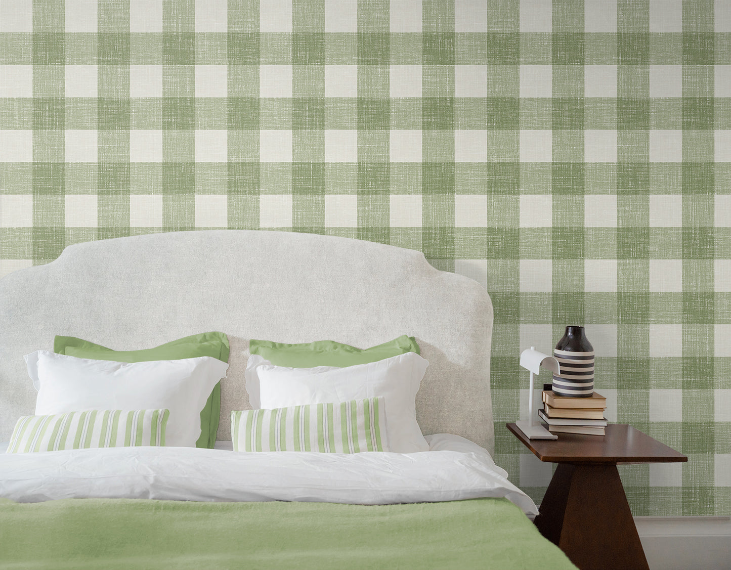 Fairfield, Bebe Gingham, 27 in. x 27 ft. = 60.75 sq. ft, Wallpaper Roll