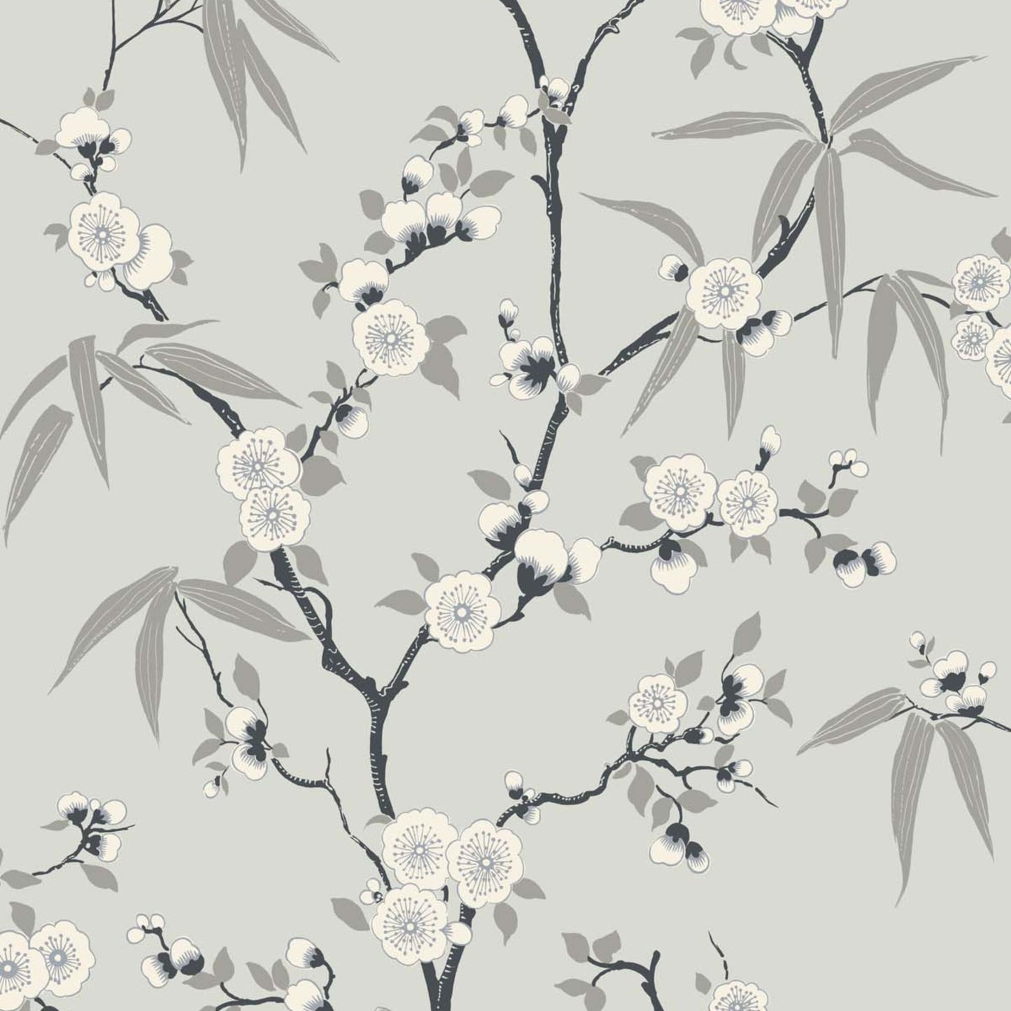 Contemporary Floral Blossom Trail Half Drop Wallpaper