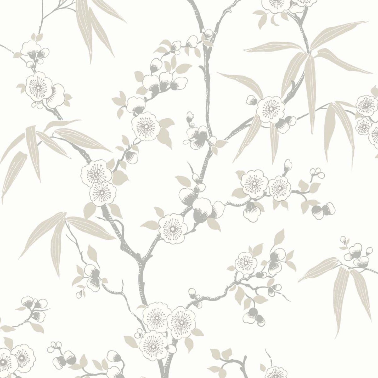 Contemporary Floral Blossom Trail Half Drop Wallpaper