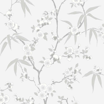 Contemporary Floral Blossom Trail Half Drop Wallpaper