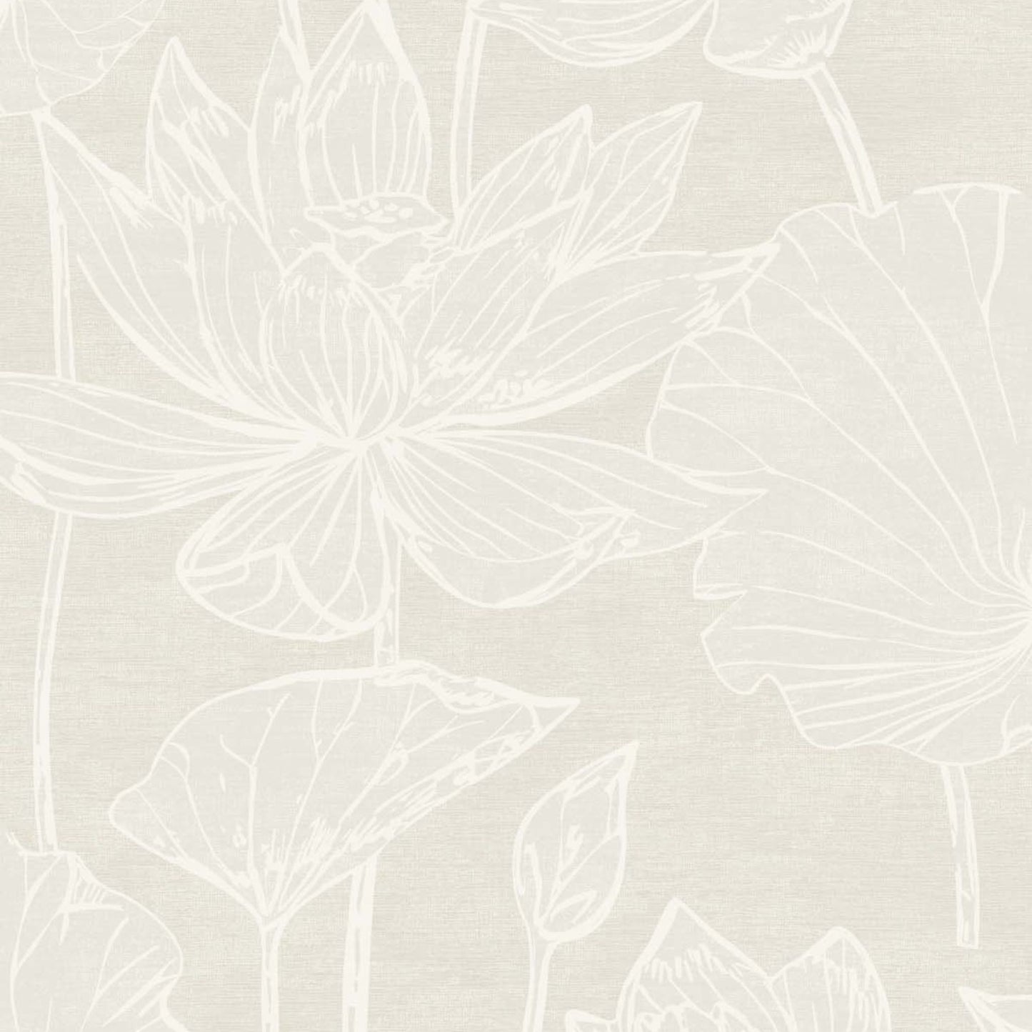 Floral Water Lilies Nonwoven Wallpaper