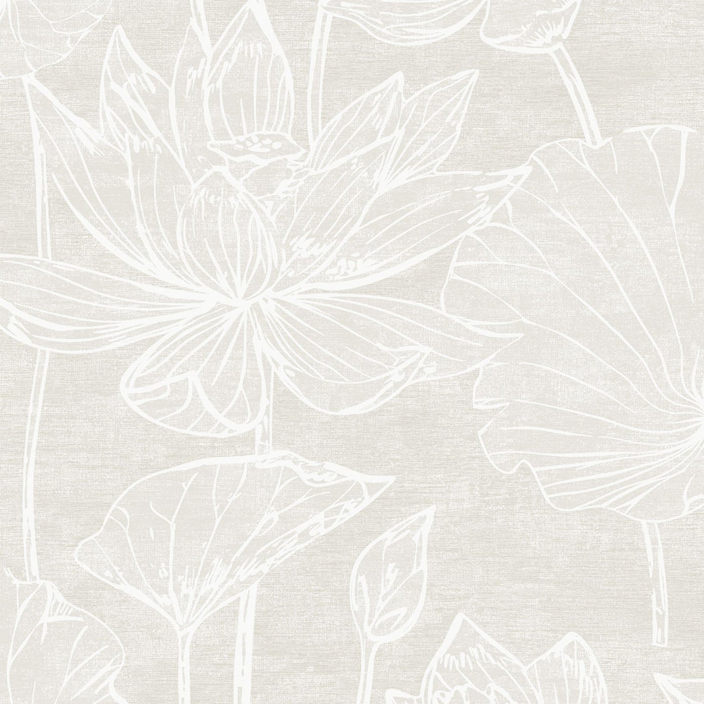 Floral Water Lilies Nonwoven Wallpaper