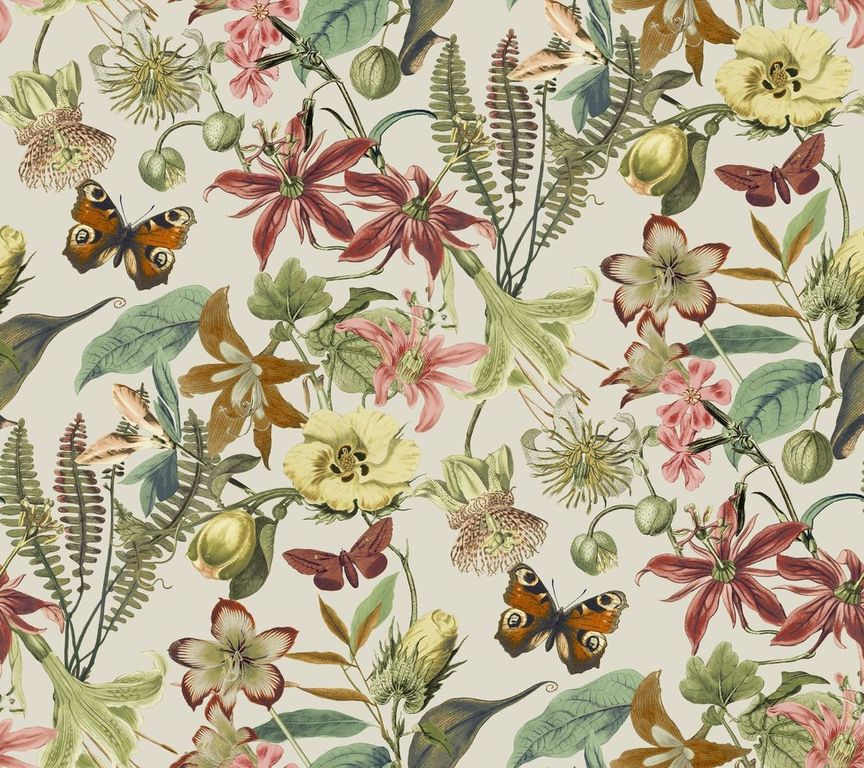 Pau Butterfly House Non-woven Unpasted Wallpaper