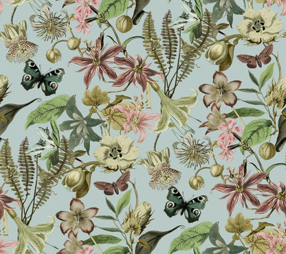 Pau Butterfly House Non-woven Unpasted Wallpaper