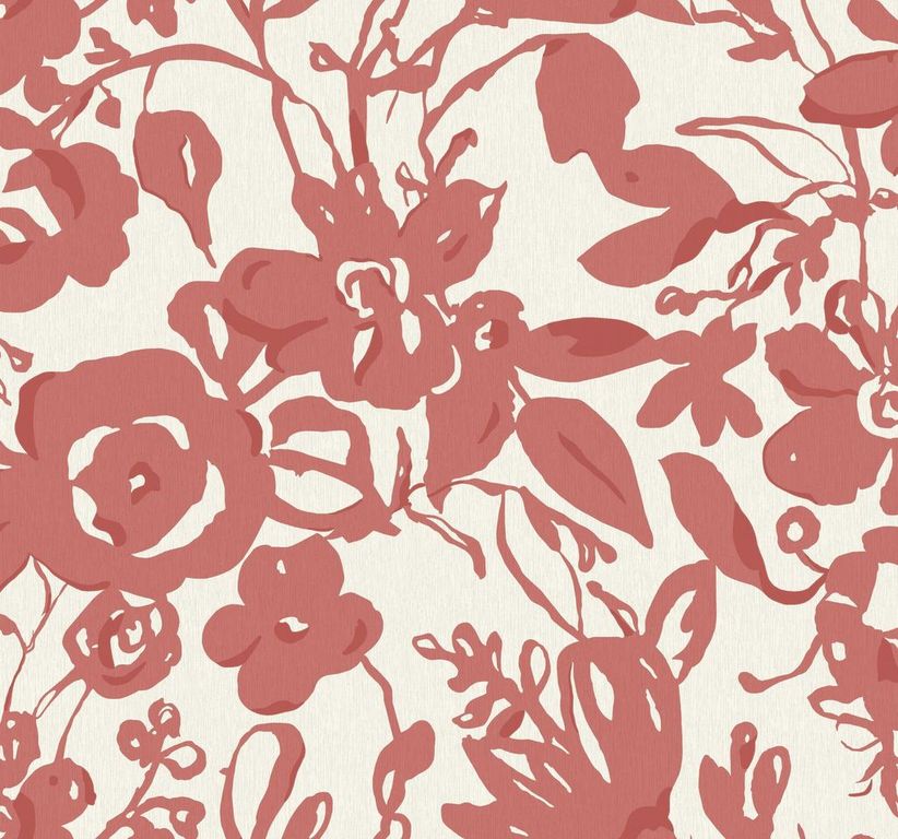 Pearland Brushstroke Floral Non-woven Unpasted Wallpaper