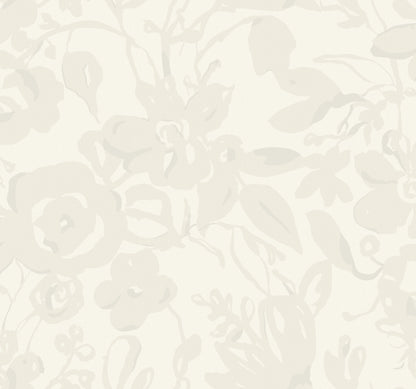 Pearland Brushstroke Floral Non-woven Unpasted Wallpaper