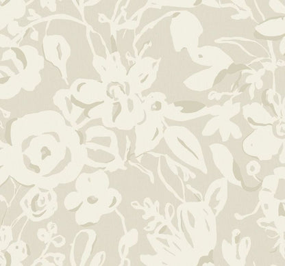 Pearland Brushstroke Floral Non-woven Unpasted Wallpaper