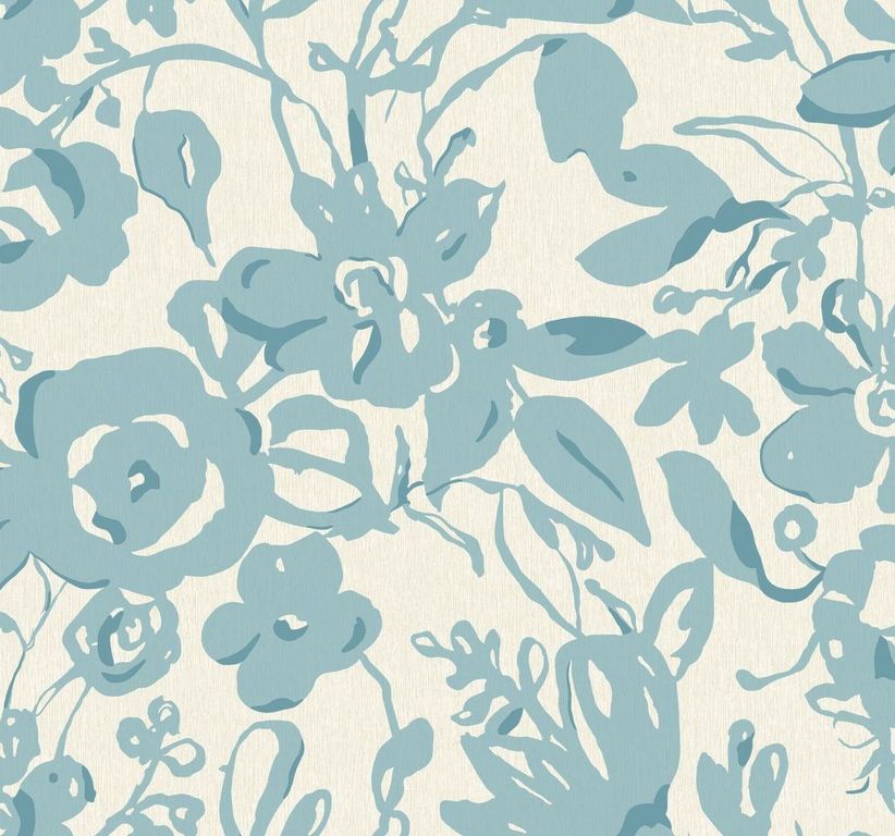 Pearland Brushstroke Floral Non-woven Unpasted Wallpaper