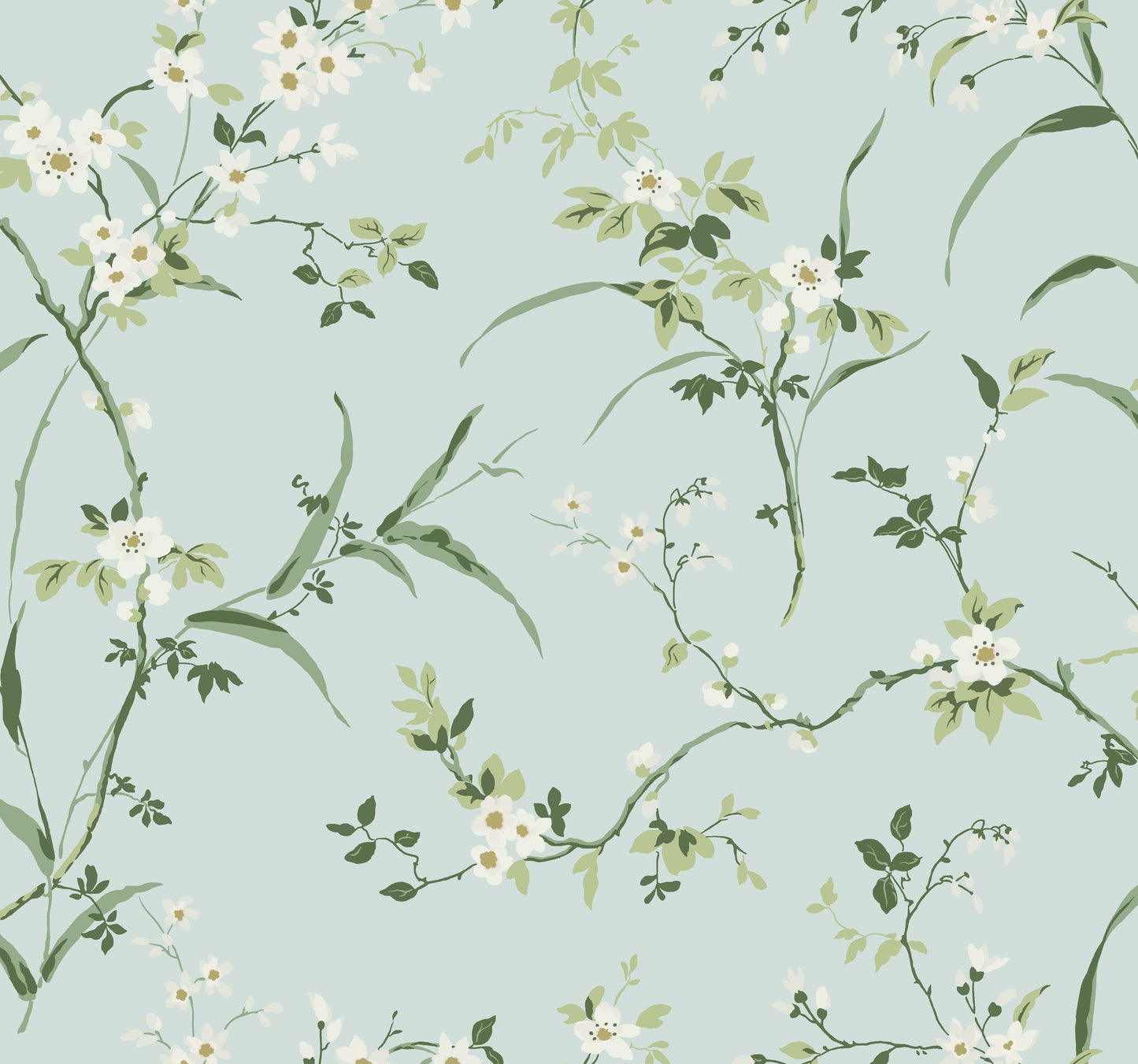 Peoria, Blossom Branches Unpasted Non-woven Wallpaper