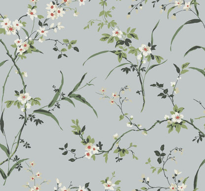 Peoria, Blossom Branches Unpasted Non-woven Wallpaper