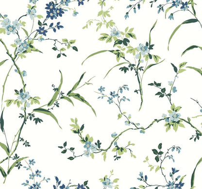 Peoria, Blossom Branches Unpasted Non-woven Wallpaper